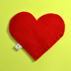 Marcador de páginas coração